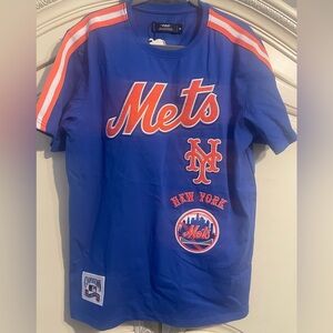Pro Standard Men's New York Mets Retro Single Jersey Striped T-Shirt Sz M